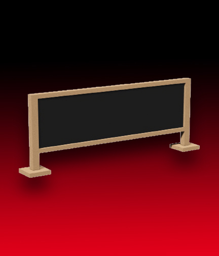 Maple Framed Erasable Sign Board with Pedestals 48"L x 4"W x 20"H